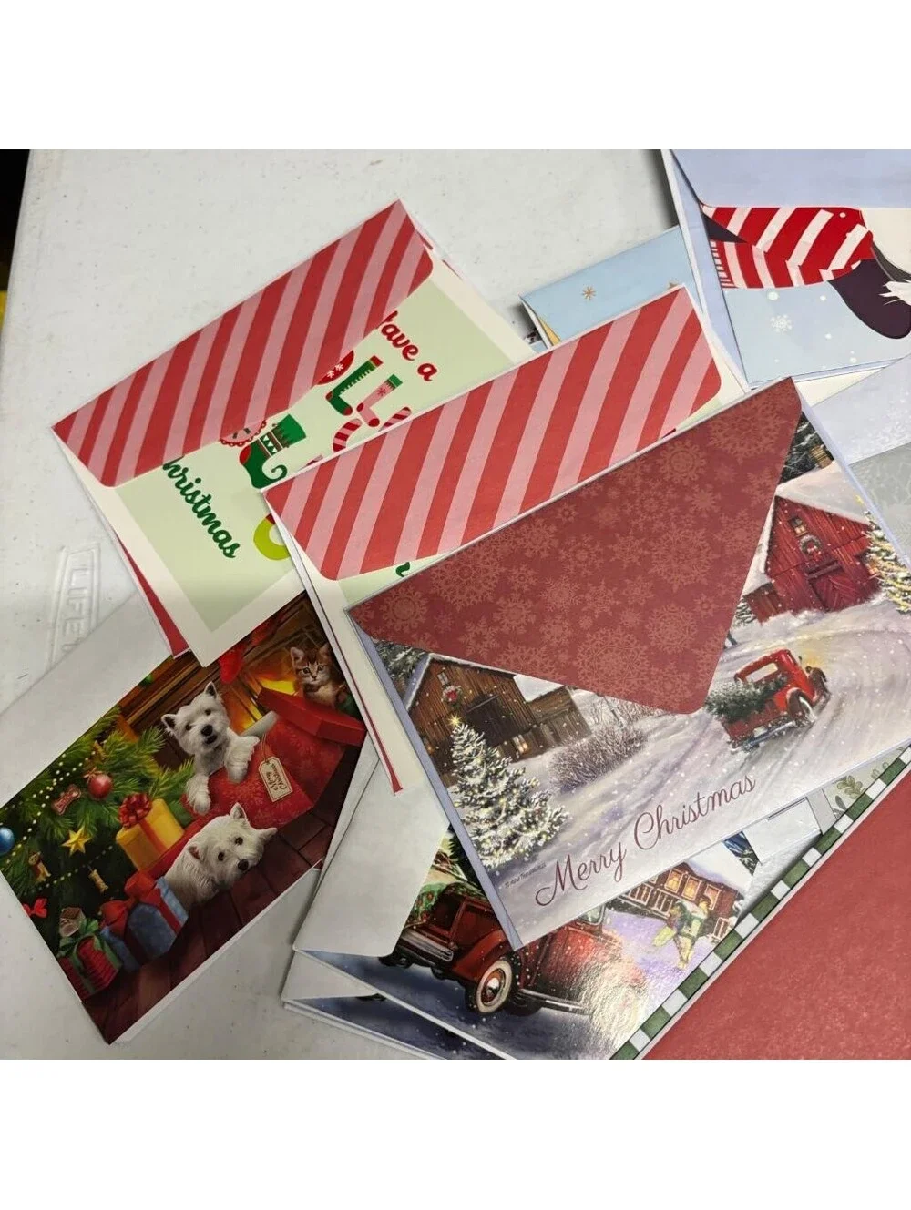 Huge Lot of Assorted Greeting Cards Christmas Birthday Holiday with Envelopes